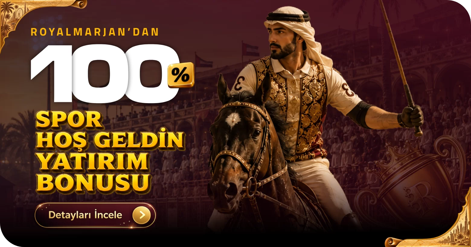 Royal Marjan giriş, %100 Spor hoş geldin kampanyası